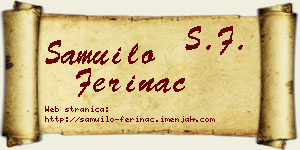 Samuilo Ferinac vizit kartica